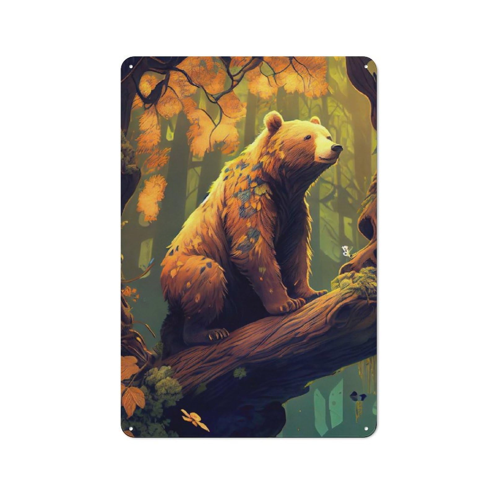Junmoney Into The Wild Bearking 2 Rustic Metal Sign 30X20cm For Lounge Or Reading Corner, For Reading Corner Decorators