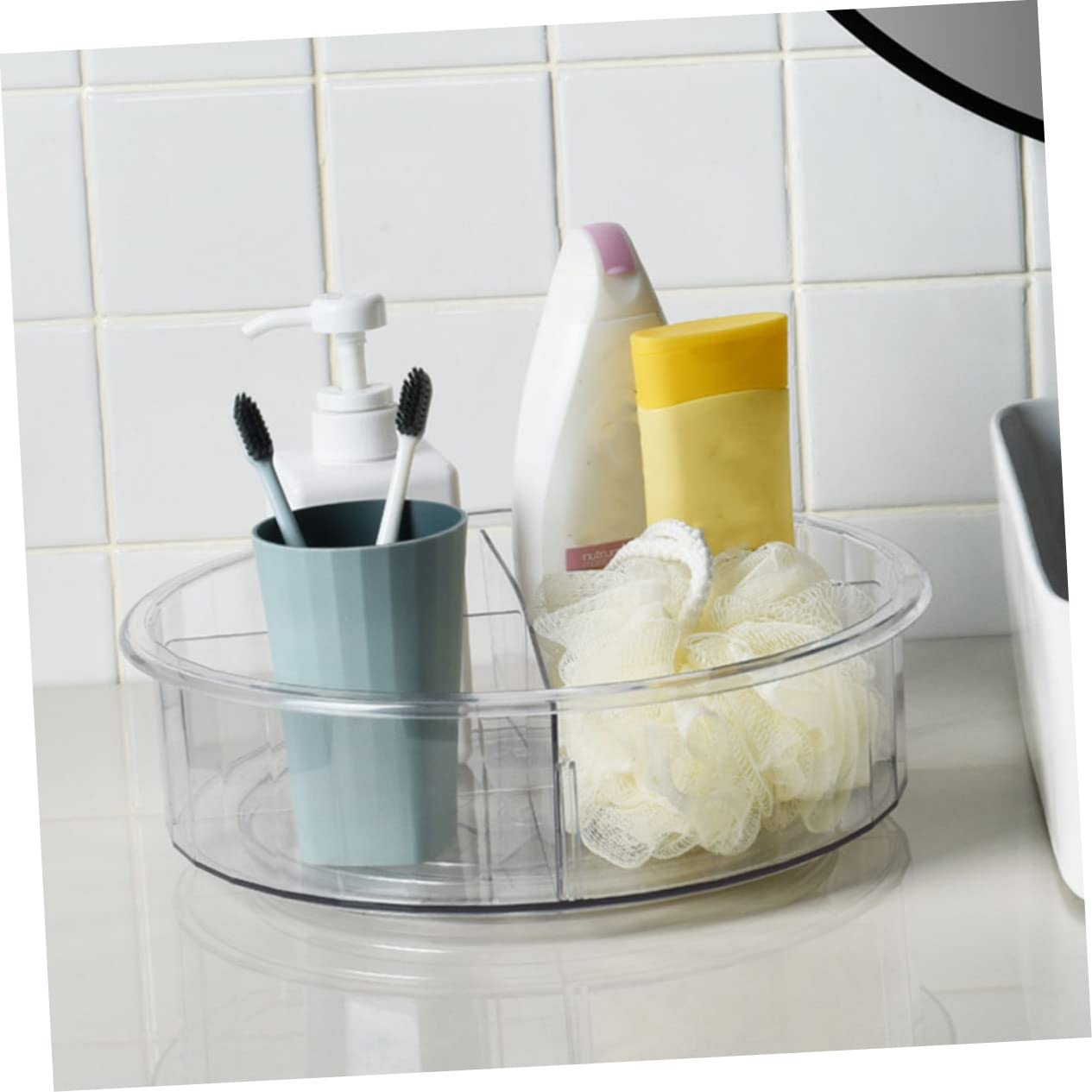 LABRIMP Dispensador Giratorio De Condimentos Organizador De Cocina Transparente Almacenamiento De Baño
