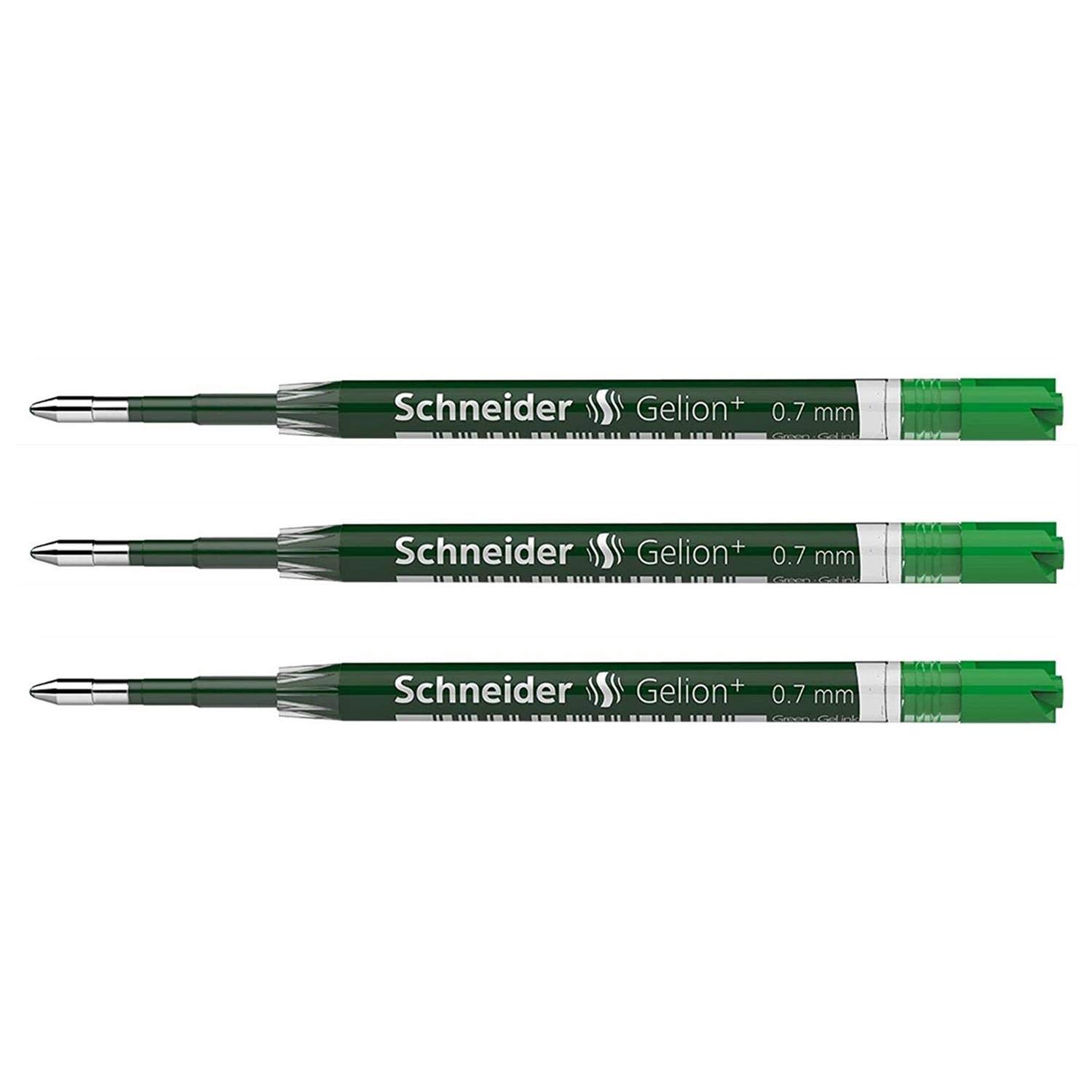 SCHNEIDER Set of 3 Gel Ink Refills Gelion+ 0.7 mm Green