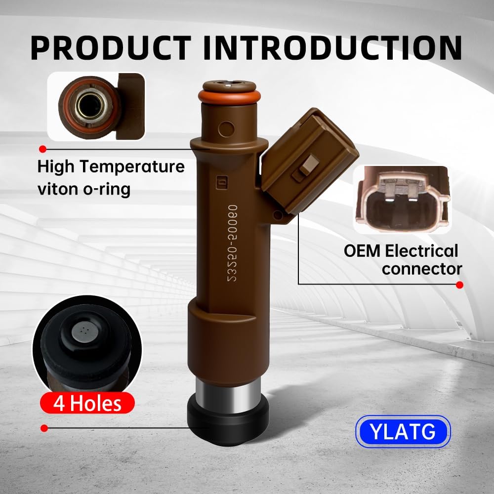 YLATG Fuel Injectors for Lexus GX470 2005-2009, LX470 2006-2007,for:Toyota Tundra 4Runner Sequoia 2005-2009, Land Cruiser 2006-2007,4.7L,OEM# FJ728 (8 Pcs)