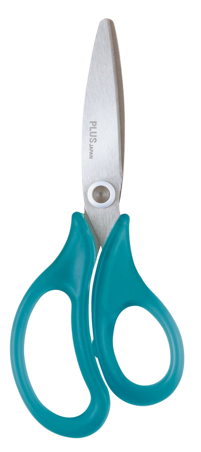 PLUS Schulschere SC-145P-DP, kurze Klinge für mehr Sicherheit, ideal für Kinder, rostfreier Edelstahl für hohe Langlebigkeit, Display Inhalt 24 Stück, grün/blau/pink