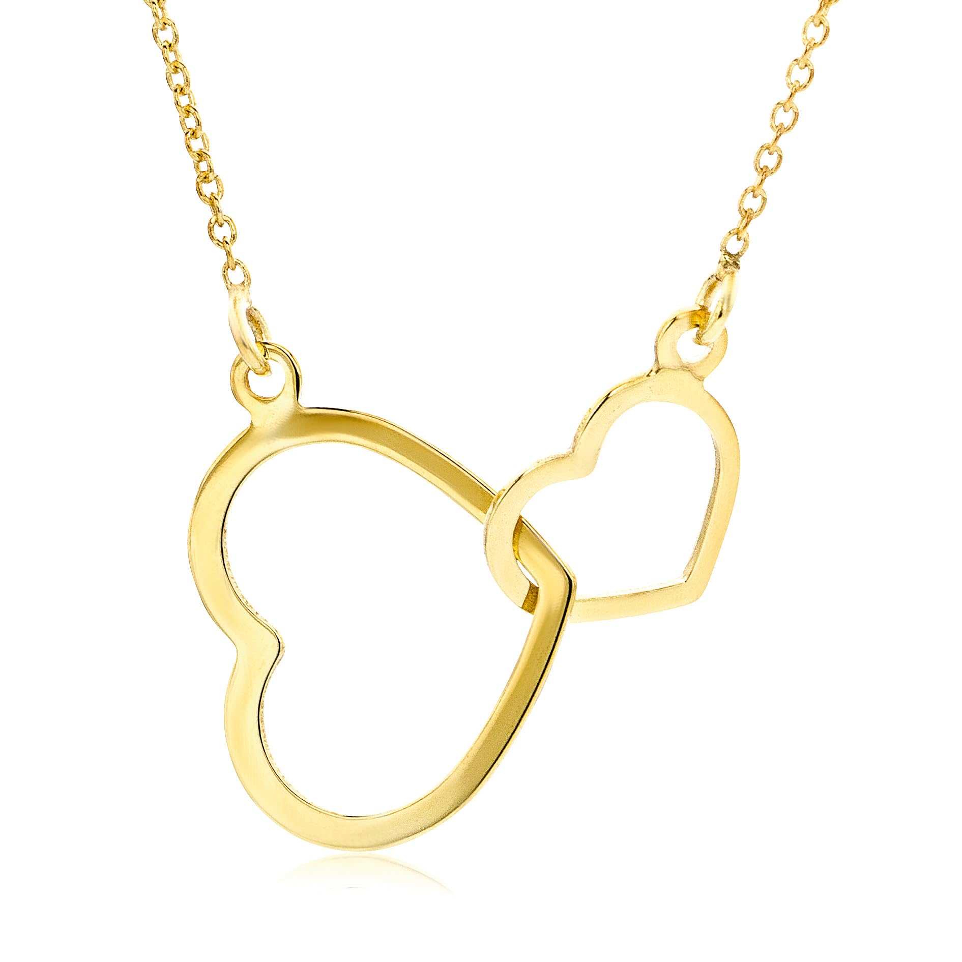 Orovi Collar Señora Corazón con cadena en Oro Amarillo Oro 9 Kt / 375 Cadena 45 Cm Collar Producido en Italia