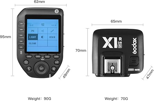 Miniatura 4 de Godox XProII-S XProIIS Flash Gatillo y 2 receptores Godox X1R-S para Sony, transmisor de disparo inalámbrico TTL 2.4G, HSS 1/8000s, transformación