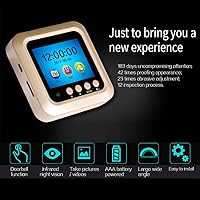Vista 3 de Visor de puerta inteligente, timbre de video con pantalla LCD de 2.4 pulgadas, timbre de puerta inteligente, cámara de seguridad de mirilla