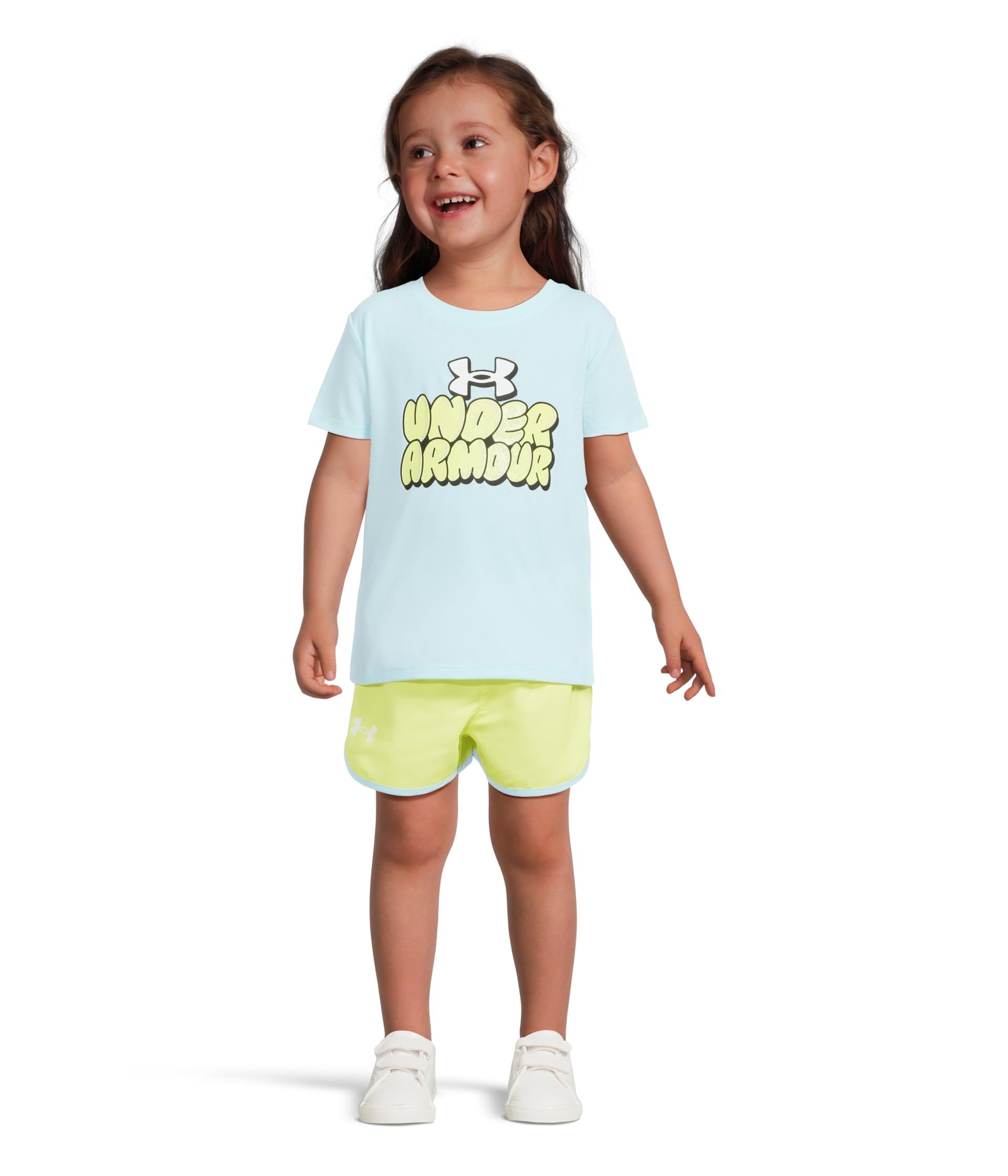 Under Armour Girls Tech Grid Shorts Set Little Kid
