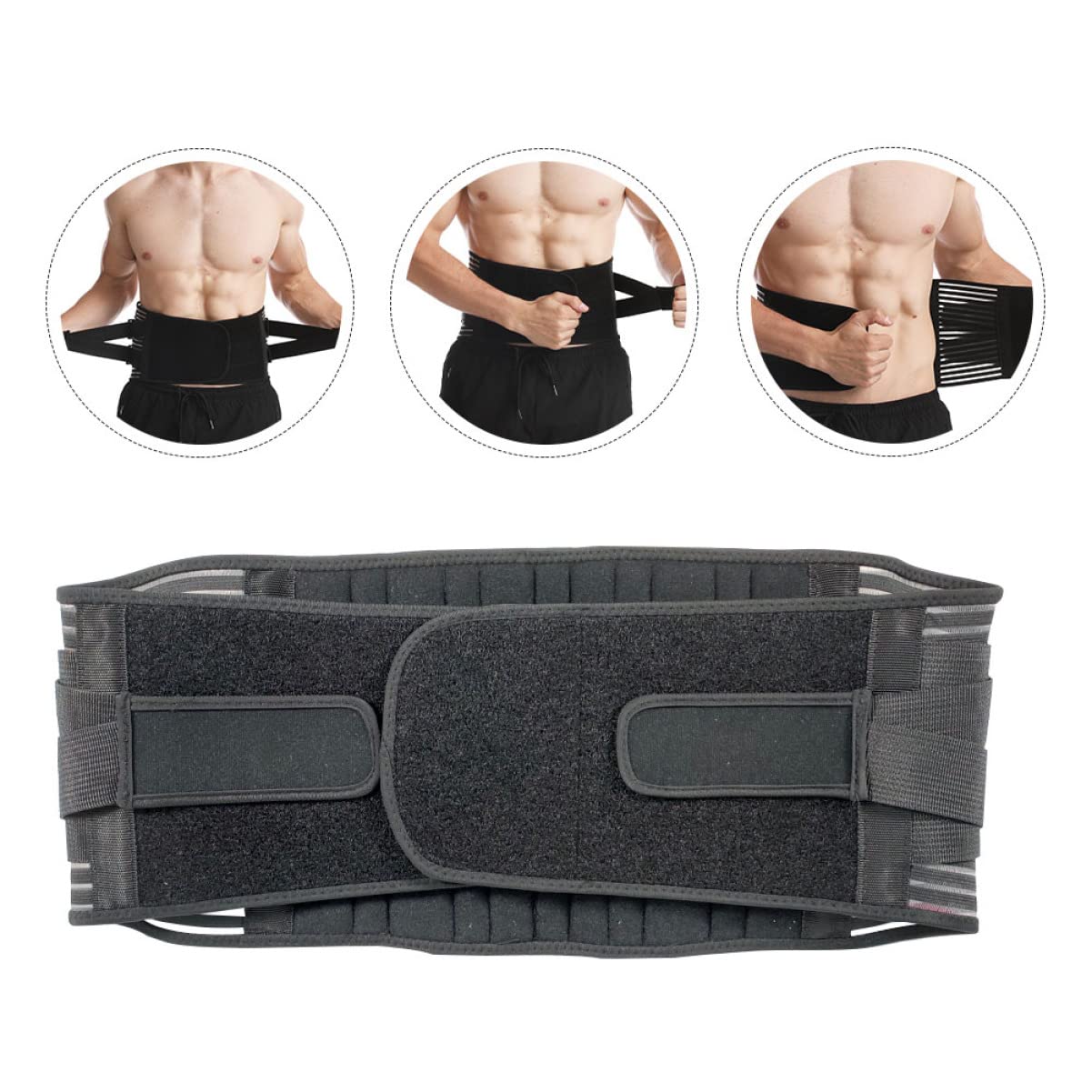 Gogogmee 1Pc Adjustable Sports Waist Belt for Men Women Breathable Lumbar Support Brace for Gym Workouts for Weightlifting and Active