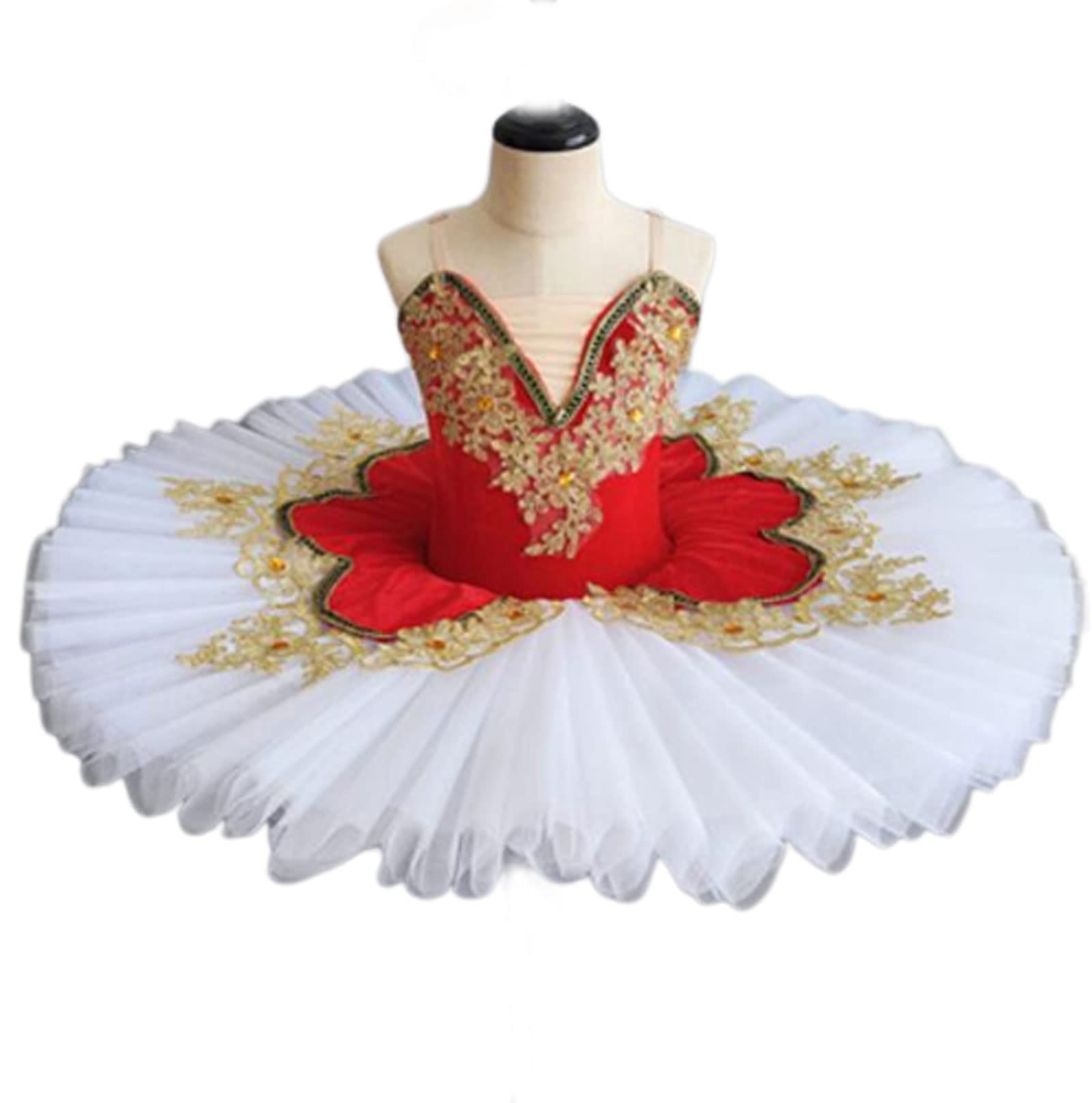 OTMYIGO Fille Ballet Tutu Jupe Ballet pour Enfants lac des cygnes Costume Danse du Ventre Costumes scène Performance compétition Robe