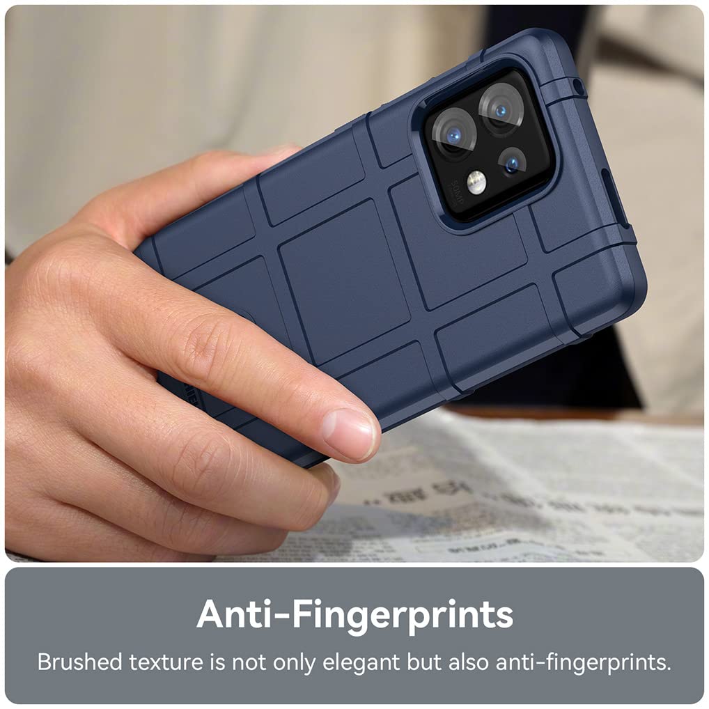 LINER Cover per Motorola Edge 20, Militare Custodia Protettiva con Tutto Il Corpo, Case Cover Antiurto Anti-Caduta con Fodera in Microfibra per Motorola Edge 20 - Nero