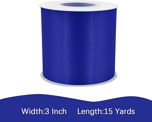 Miniatura 147 de Cinta de satén verde esmeralda de doble cara de 1-1/2 pulgadas x 50 yardas, cinta de poliéster verde esmeralda para envolver regalos, muy adecuada