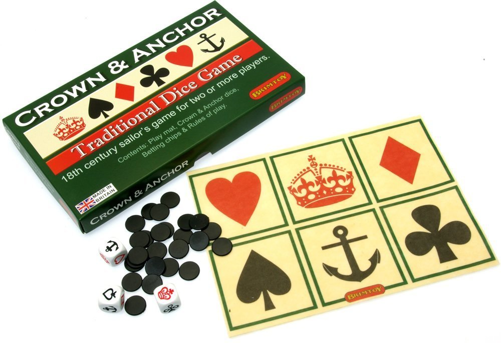 Brimtoy Crown & Anchor Traditional Dice Game - 18th Century Sailors Game