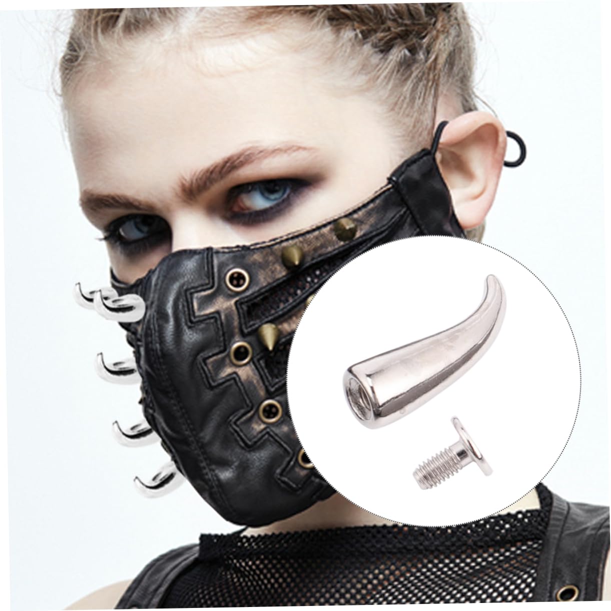 jojofuny 10 Juegos Remaches Diy De Forma De Accesorios De Moda Punk Para Ropa De Cuero Y Jeans Color Plata 20 Piezas X 10