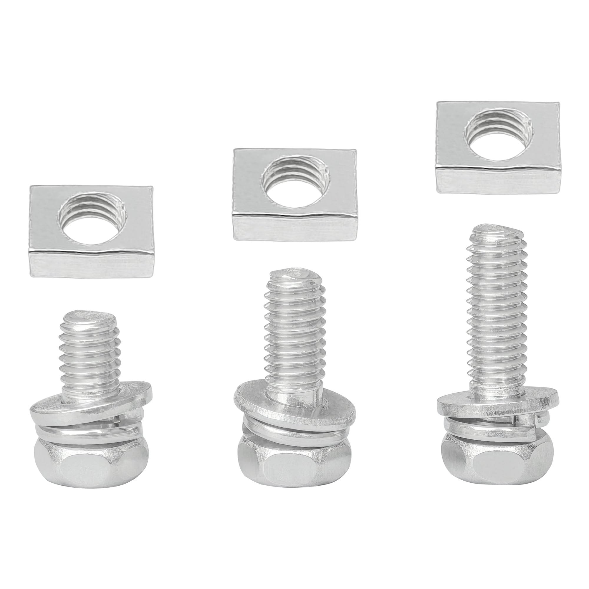 30 Pieces Motorcycle Bolt and Nut Set – 304 Stainless Steel Fastener Kit