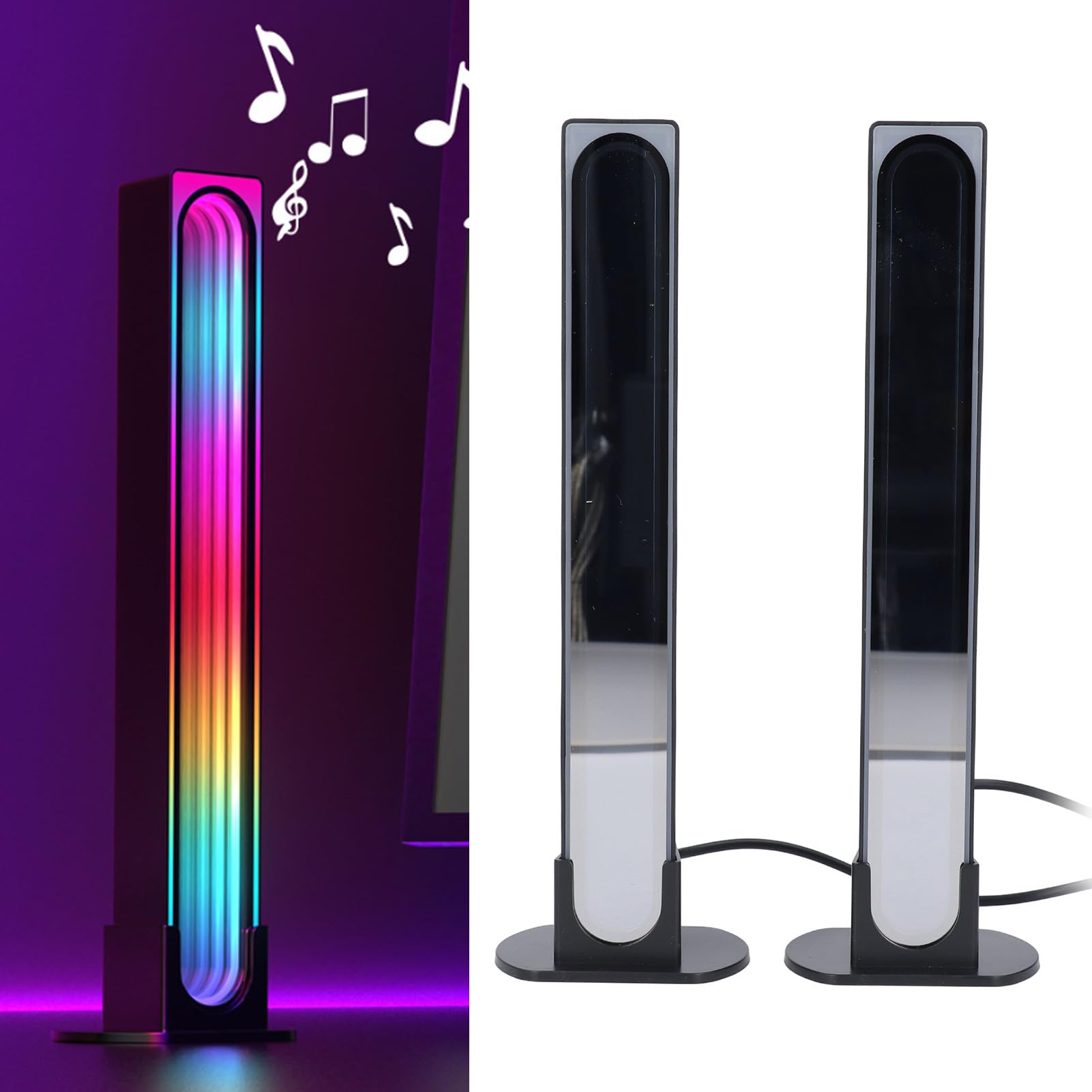 Bewinner LED RGB Gaming Desk Lamp, TV Backlight, USB Powered Color Changing Lamp, Dimmable Nightstand Lamp with Smart App Control and Remote for Living Room Bedroom