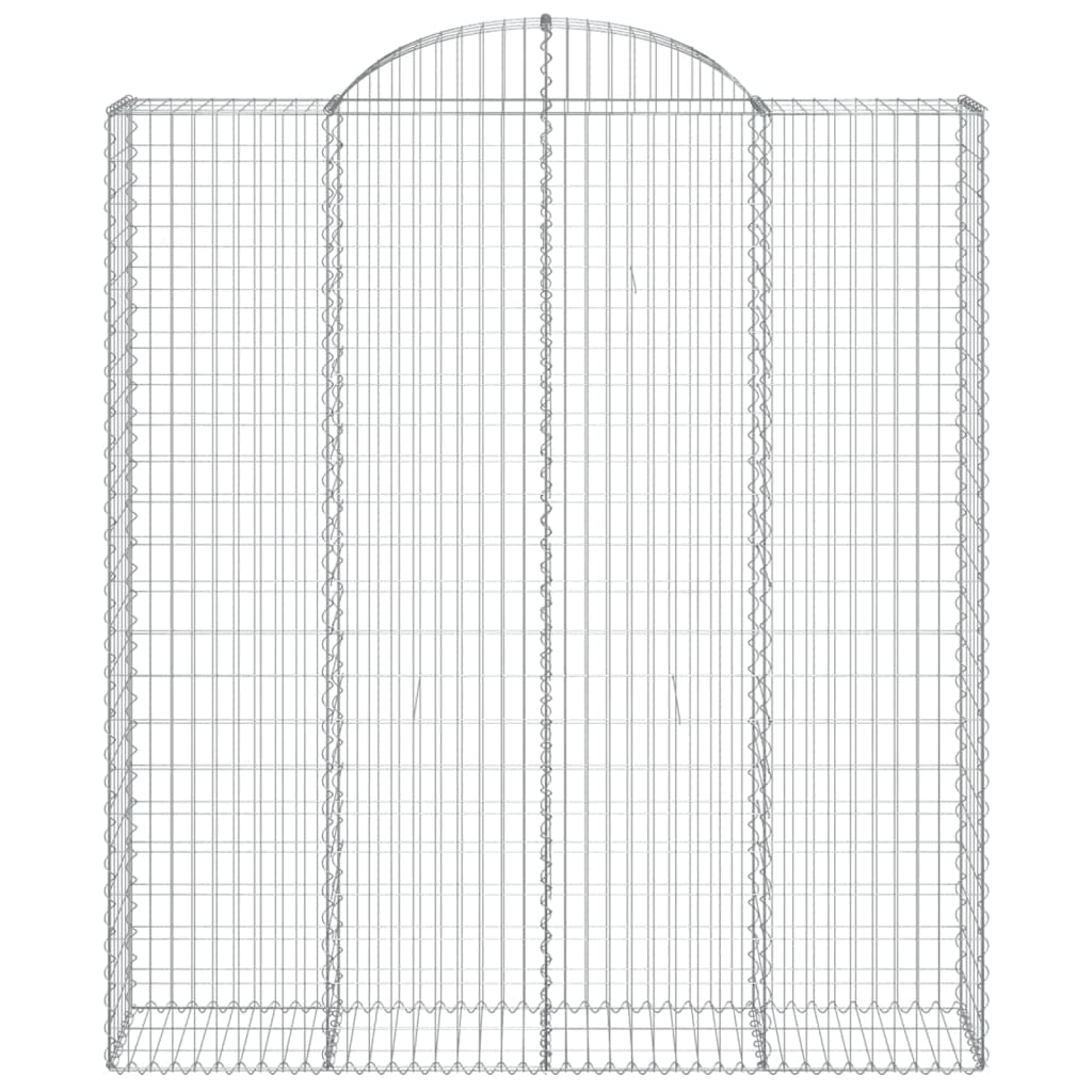 Set di 15 archi alti, 200 x 50 x 220/240 cm, in acciaio zincato, 3,5 mm, protezione dal rumore, design moderno per prati, balconi, cortili, pareti di recinzione