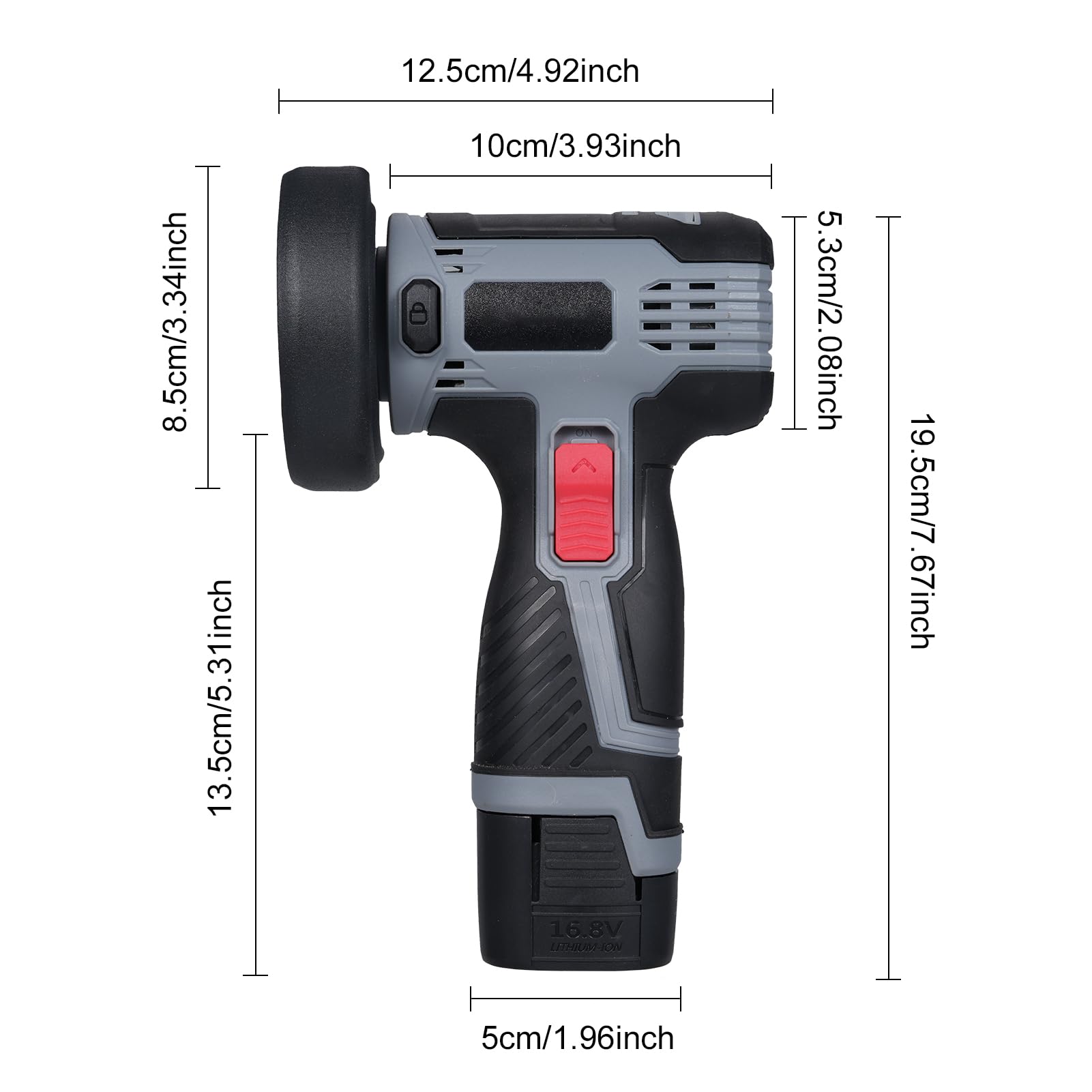 Weytoll Smerigliatrice angolare a batteria 17000 giri/min, Mini smerigliatrice elettrica con 2 batterie 16,8 V 1500 mAh e disco abrasivo per tagliare mattoni lucidati, legno, pietra, acciaio