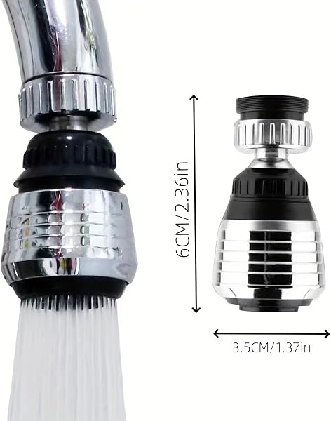 2 ugelli per rubinetto da cucina - Ugello a risparmio idrico e a prova di spruzzi con impostazione a doppia modalità per rubinetto da cucina accessori filtro - 3