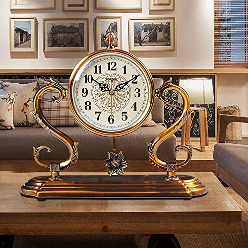 Reloj de repisa económico con péndulo oscilante y acabado chapado 4