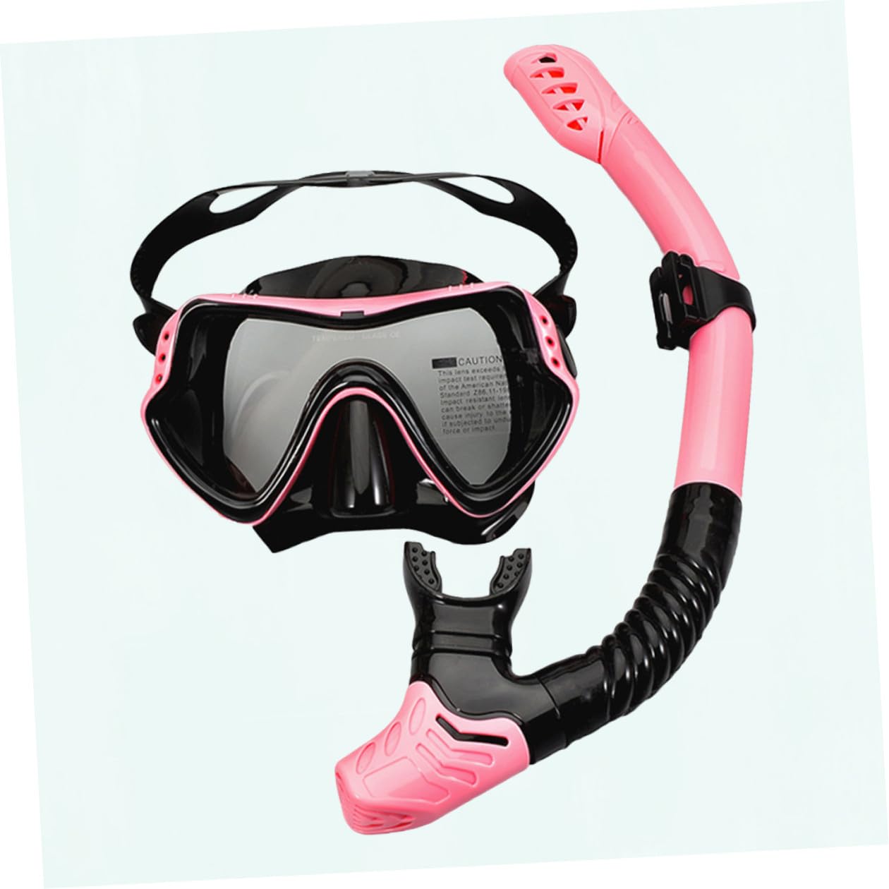 Gafas de Snorkel y Buceo con Tubo sin Olor Correa Elástica y Ventana Única para Natación Segura y Vista Amplia Completo Rosa para Adultos