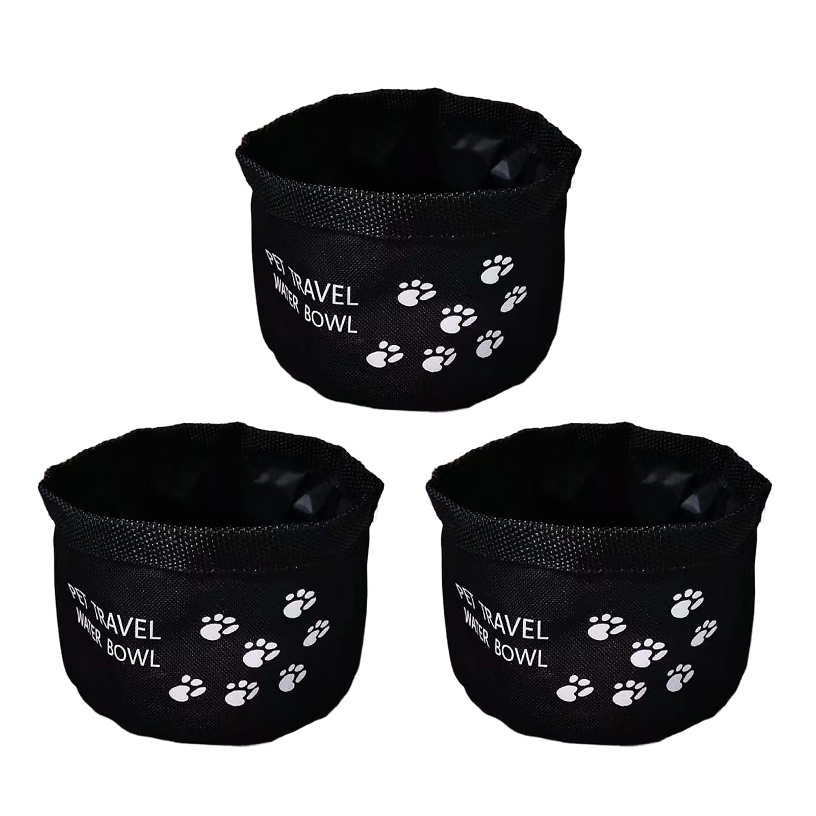 Shurhome Portable Space Saving Dogs Bowl with Lanyard Travel Pet Feeding Water Dish for Outside Adventure Large Capacity
