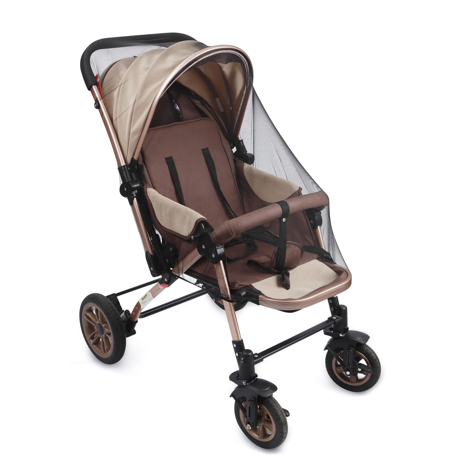 PandaEar 2 Pack Mosquito Net for Strollers, Universal Baby Bug Net for Strollers, Car Seat, Bassinet, Cradle -Black