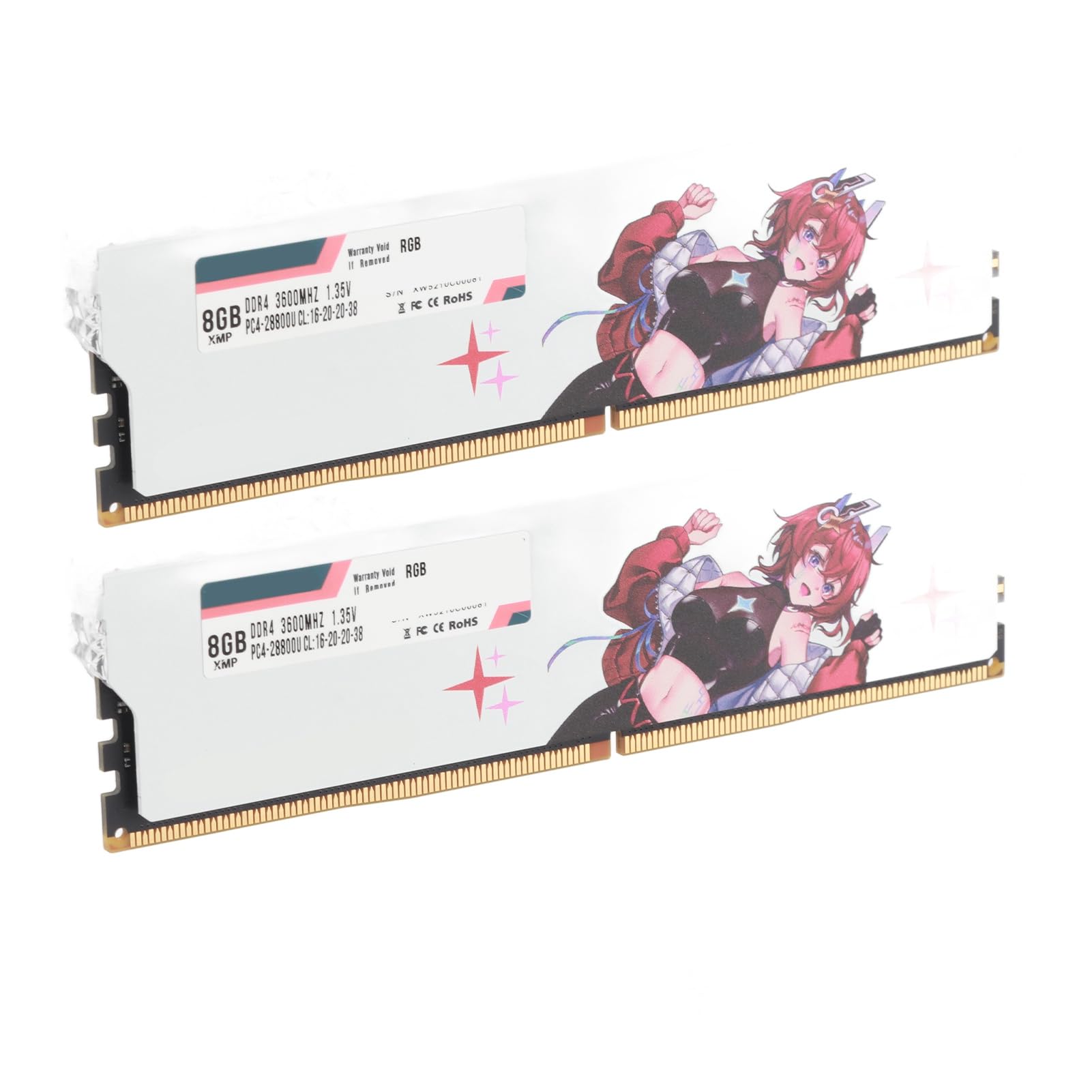 Generic Pamięć RAM DDR4, XMP2.0 Rozpraszanie Ciepła Stabilna wydajność Moduł Pamięci Stacjonarnej 3600 MHz Komputer do Gier (16 GB (2x8 GB))