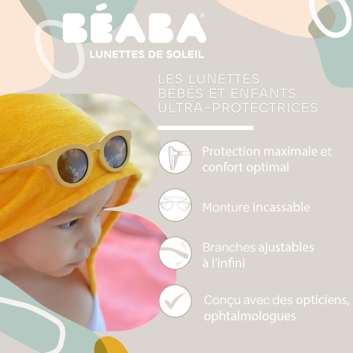 Béaba, Lunettes de Soleil pour Bébé 9-24 Mois