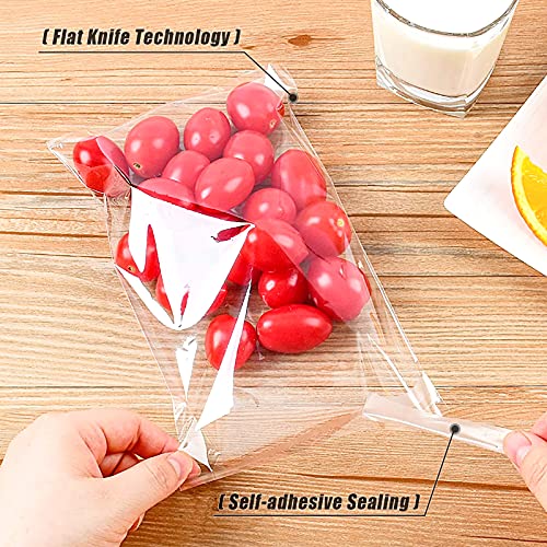 Cookie Bags Cellophane Bags Clear Cellophane Treat Bags For Cookies, 5X6 Inch Individual Cookie Bags For Gift Giving Packaging, 100Pcs Plastic Self Adhesive Cookie Wrappers Candy Bags Cookie Gift Bag #TOP1