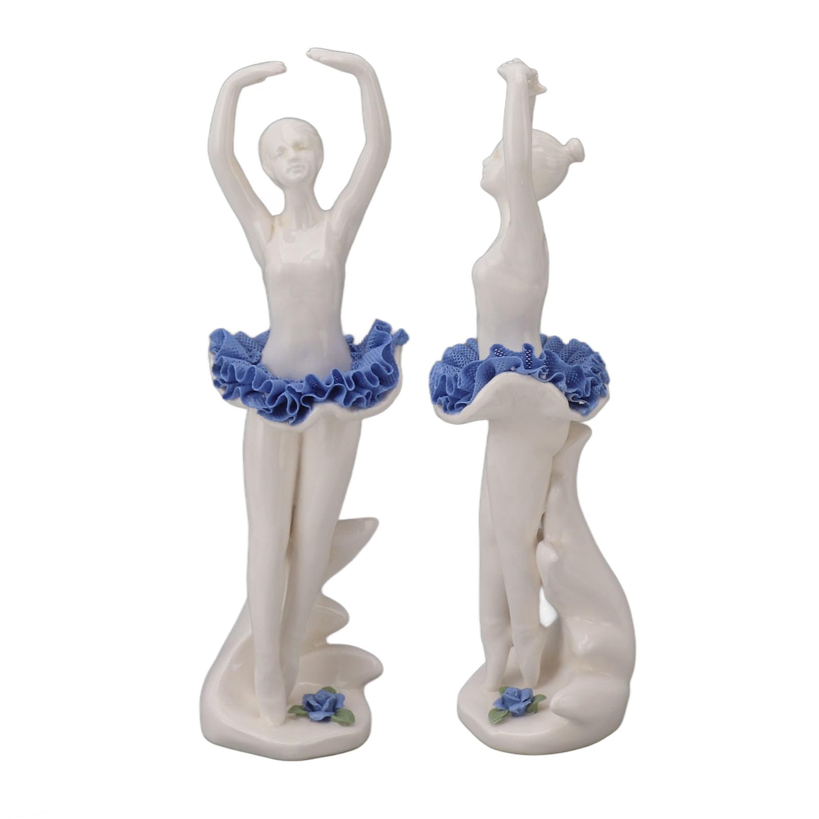 Wnvivi Statua Baletnicy, Figurka Baletnicy Rzeźba Ceramiczna Ozdoba na Biurko, Figurka z żywicy do Wystroju Domu Półka na Książki Dekoracja Stołu w Jadalni
