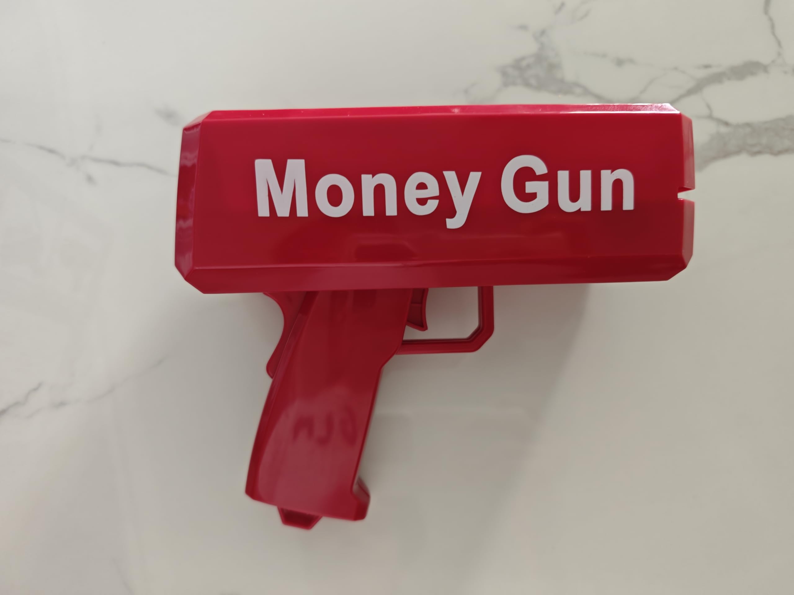 Sbrvaniy Super Money Guns Christmas Day Playing Spary Money Gun Make it Rain Toy Gun, Gun Fake Bill Dispenser Money Shooter Toy (Christmas Red)