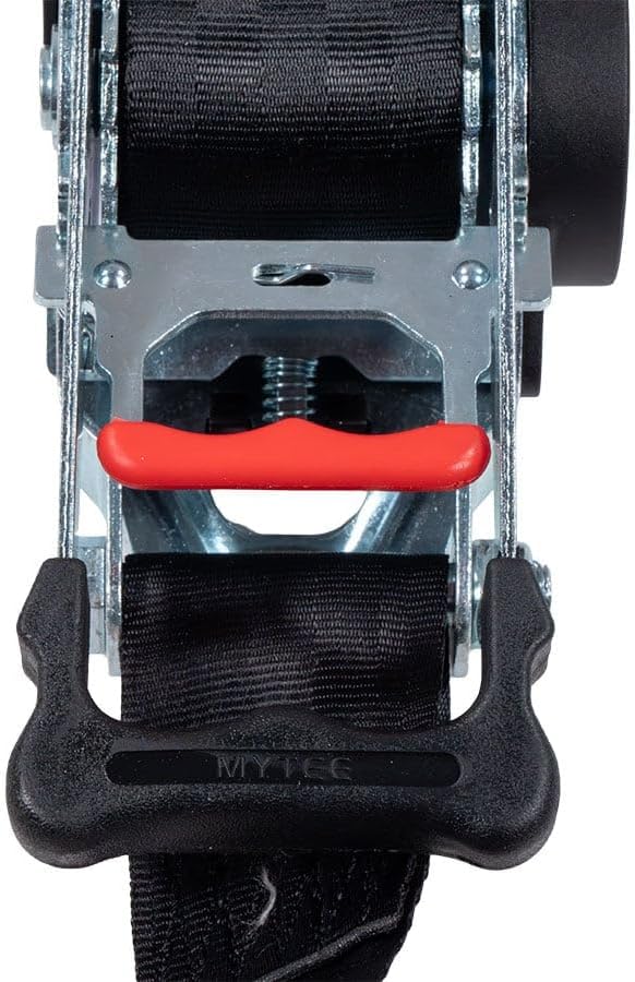 Mytee Products (4 Pack) 2" x 10' Auto Retract Ratchet Straps | Quick n Easy Retractable Ratchet Straps with Coated S Hook Tiedowns for Motorcycles, ATVs, Bikes: Tight & Secure Pickup Trailer Tie-Down - Image 8