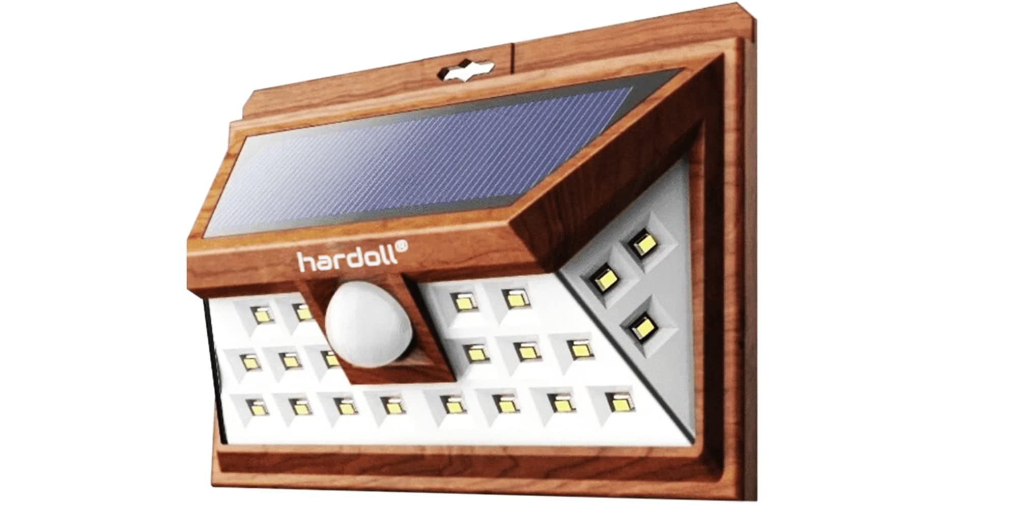 Hardoll 24 LED Solar Lights for Home Garden Outdoor Lamp (Brown with Wood Finish, 4.80 Watts)