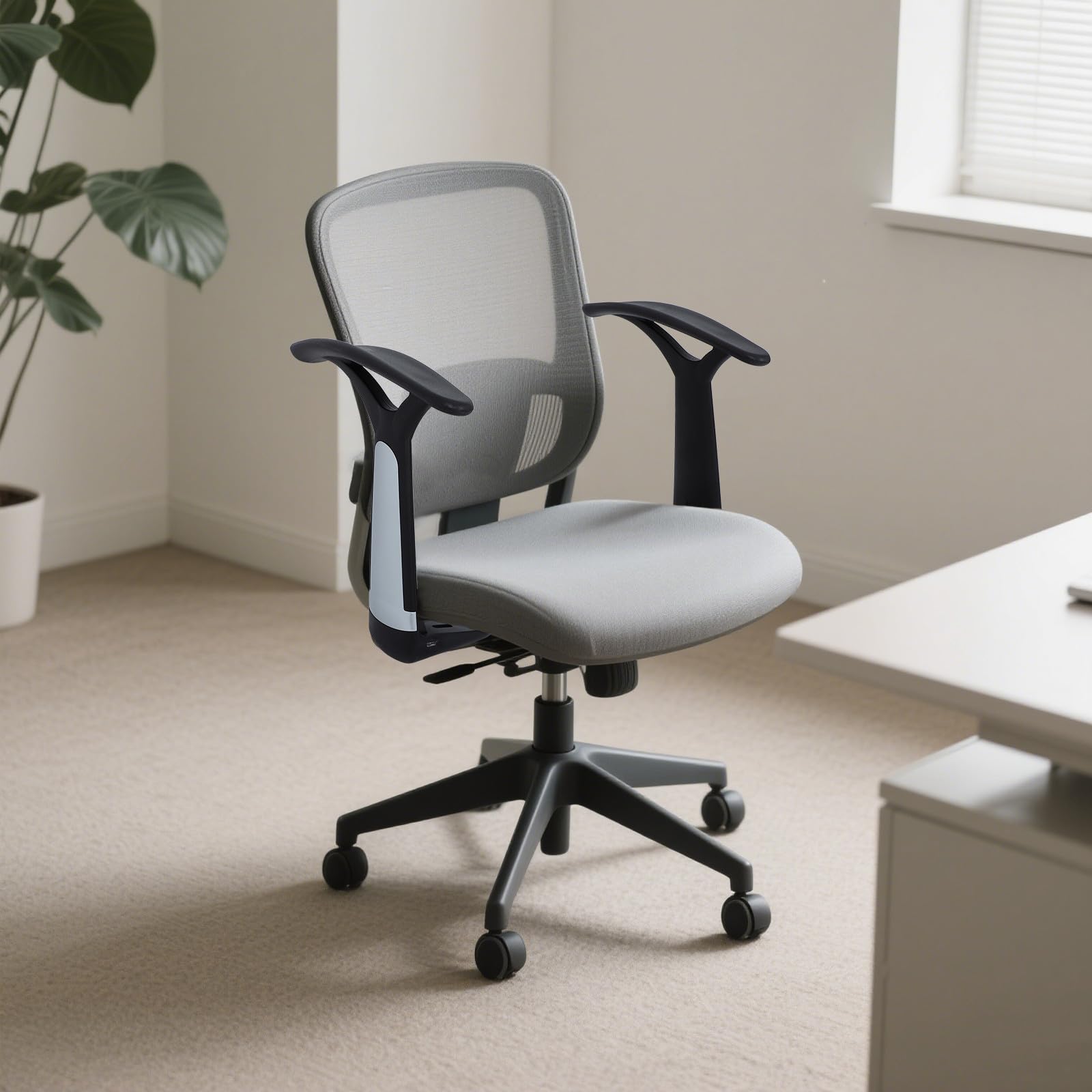 EXCEART Reposabrazos de Plástico para Silla de Oficina y Ordenador, Paquete de 2 Piezas Diseño Ergonómico y Construcción Resistente, Adecuado para Trabajadores y Jugadores