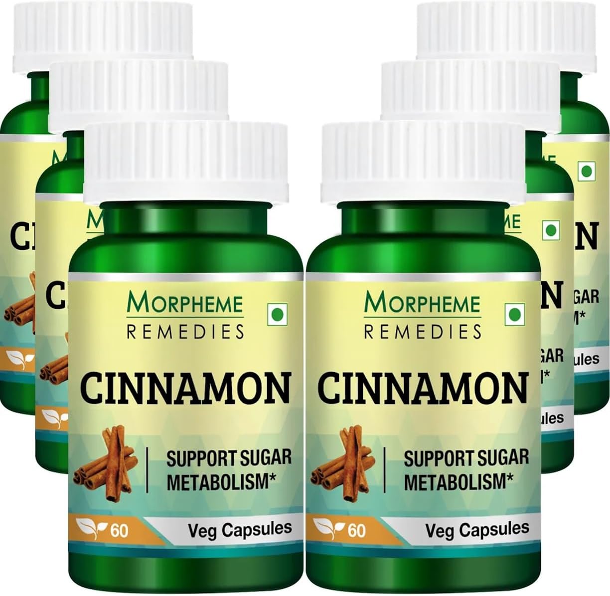 Morpheme Remedies Cinnamon 500mg Extract 60 Veg Caps - 6 Bottles