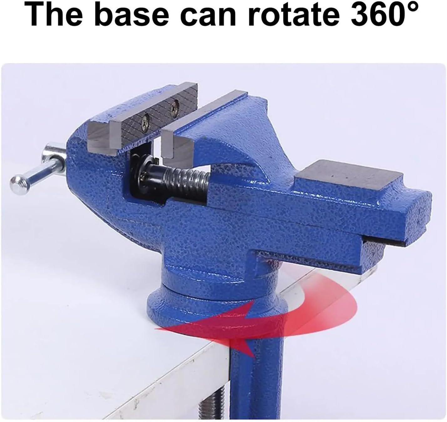 Bench Vise Heavy Duty Vise 360 Degree Swivel Base Fixed Tool For Home Soldering Shop Metalworking Garage Milling Welding(Gray)