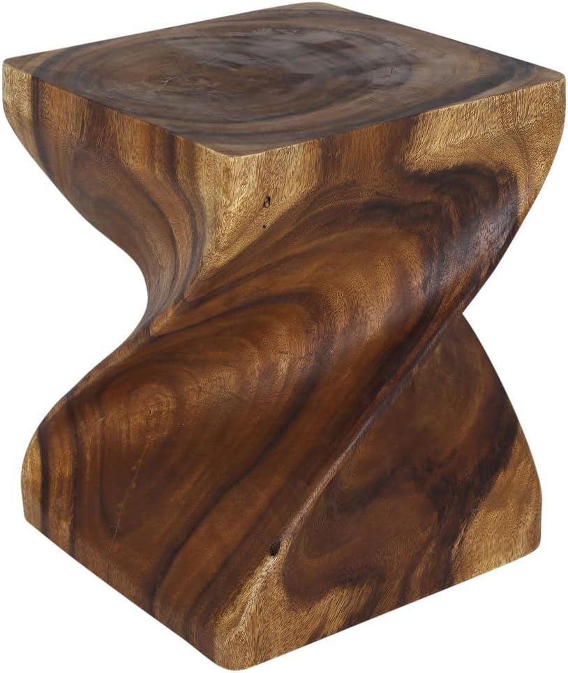 Haussmann® Wood Big Twist Coffee Table 16 in SQ x 20 in High Walnut Oil