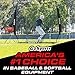 GoSports 7 ft x 7 ft Baseball & Softball Practice Hitting & Pitching Net with Bow Type Frame, Carry Bag and Strike Zone, Great for All Skill Levels