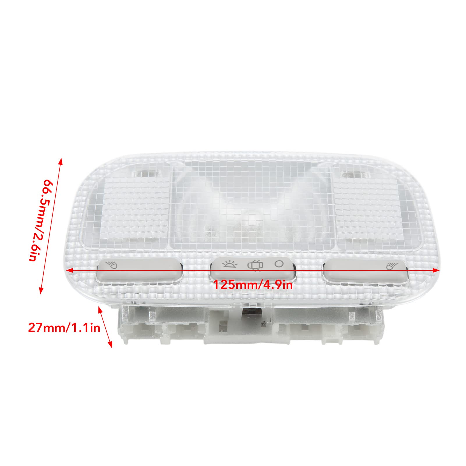 Plafoniera Interna Plug And Play ABS Shell Front Dome Lampada Lettura Resistente agli Urti Alta luminosità per Automobile