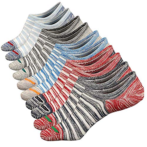 SZSMART 5 Paires Invisible Socks - Socquettes Courtes de Coton Hommes et Femmes, Basses Chaussettes Antiglisse des Chaussettes Décontractées, Style B, Taille unique