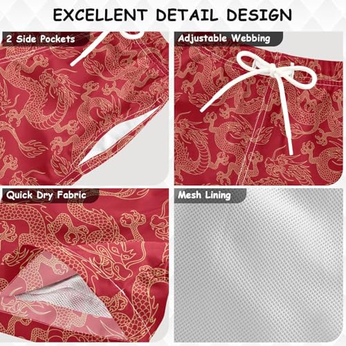 Boys Swim Trunks 2-12 Years Board Shorts Little Boys Toddler Dragon Swimwear Shorts3