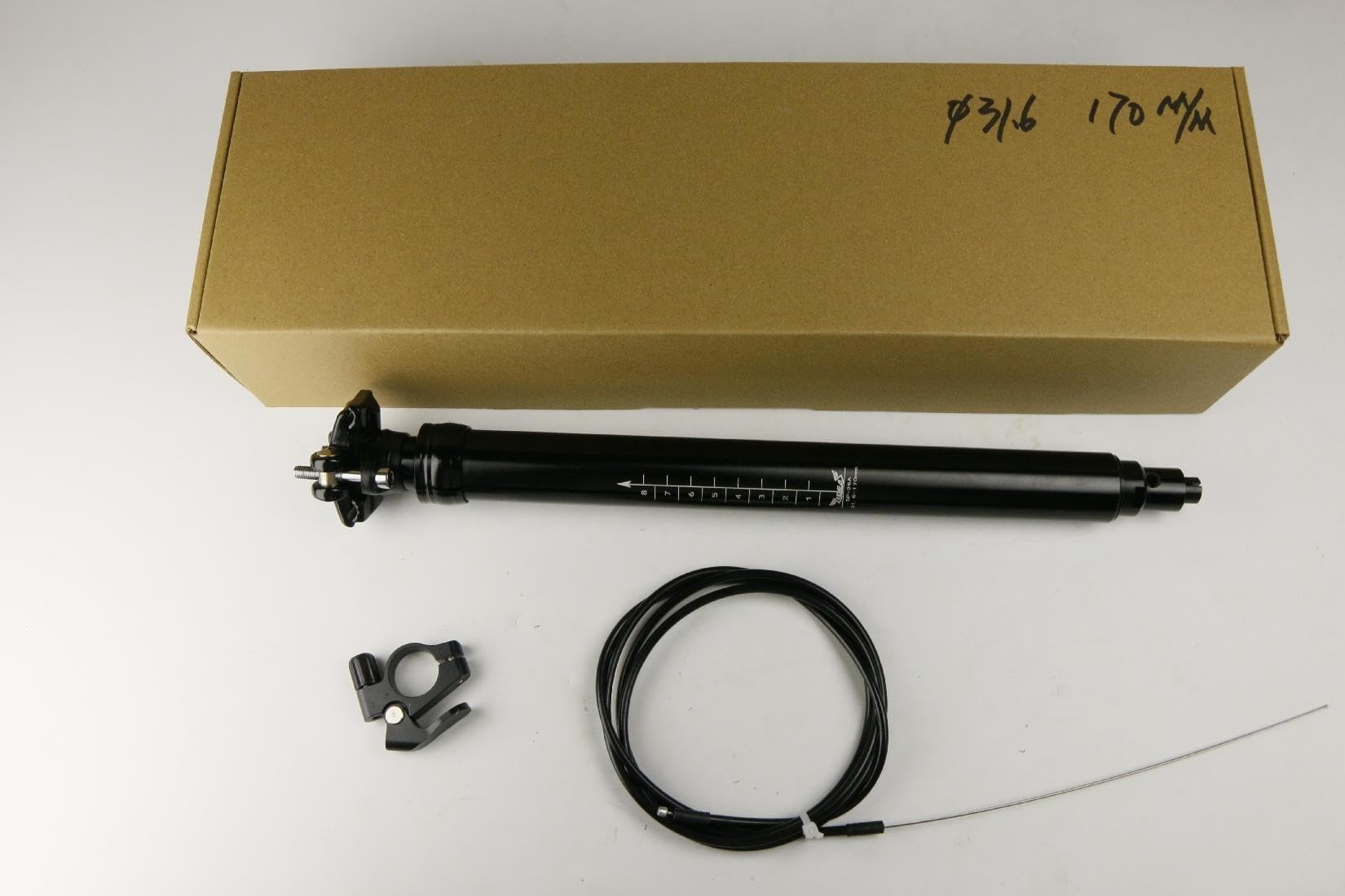 Tija telescópica para Bicicleta de montaña, aleación de Aluminio de 31,6 mm, Control Remoto, tija de sillín con cuentagotas hidráulica, Altura Ajustable de 100 mm a 170 mm,