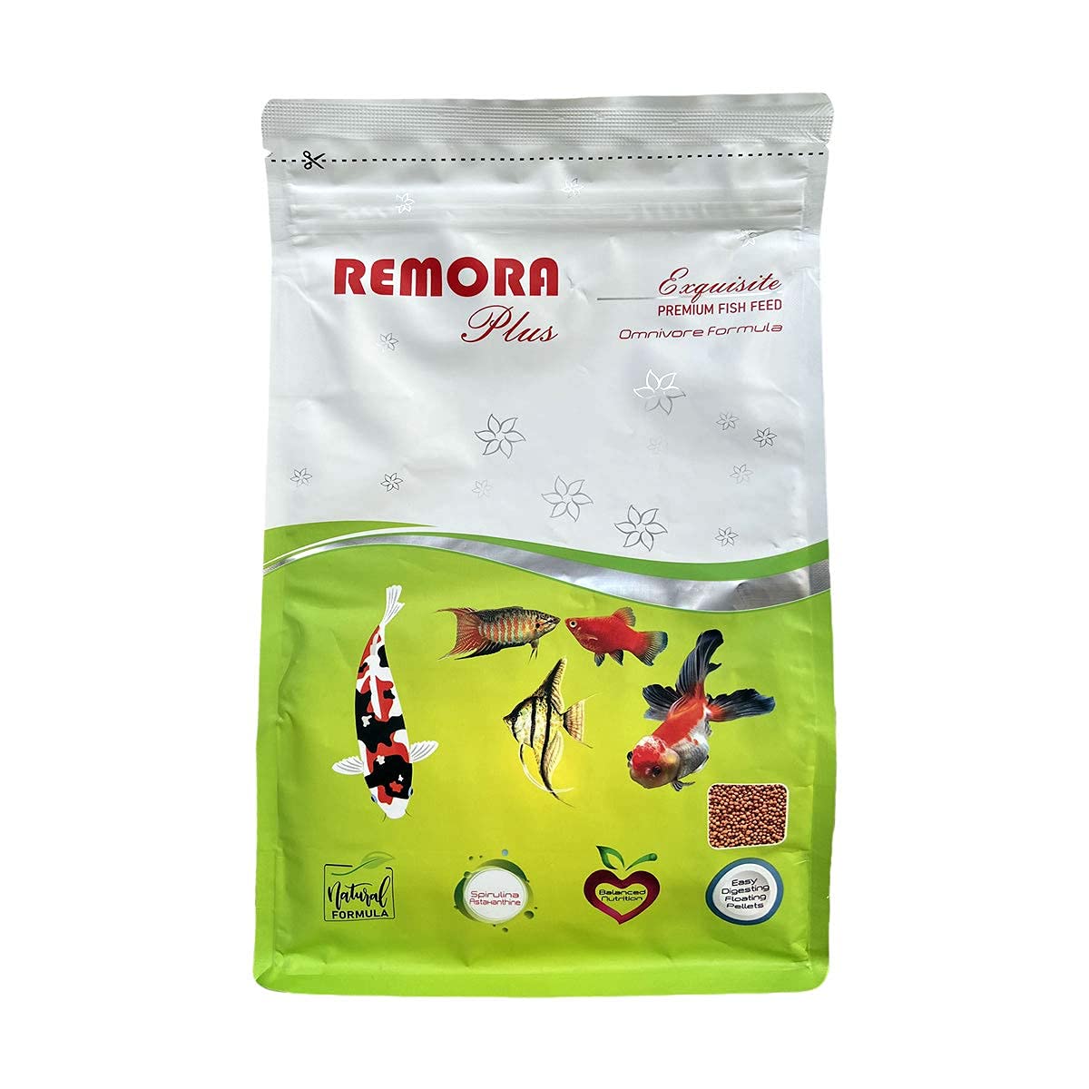 Remora Plus 415gm Pouch | 3 in 1 Optimum Fish Food for Optimum Health, Growth and Colors by ARK Aquatics