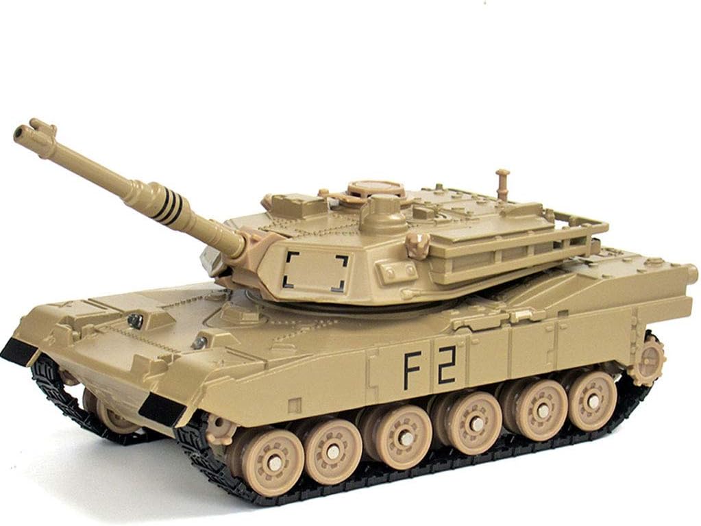 Luyao Tank Model Simulation Children M1A2 Main Battle Tank Alloy Toy Car 360 Degree Rotating Tank Car Military Model