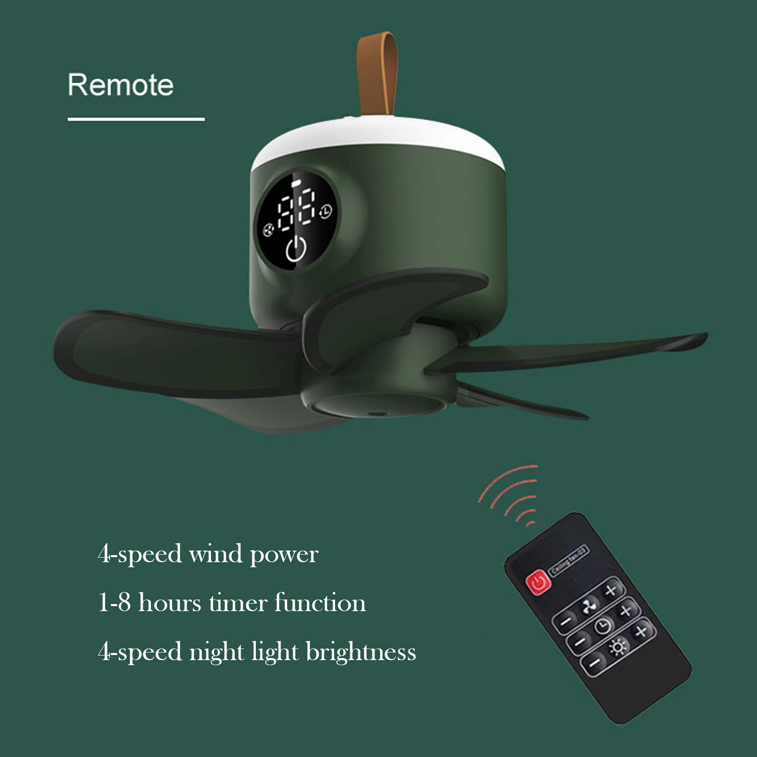 Wentylator ogniwowy kempingowy z lampkami nocnymi LED przenośny zasilany bateriami cichy wentylator USB