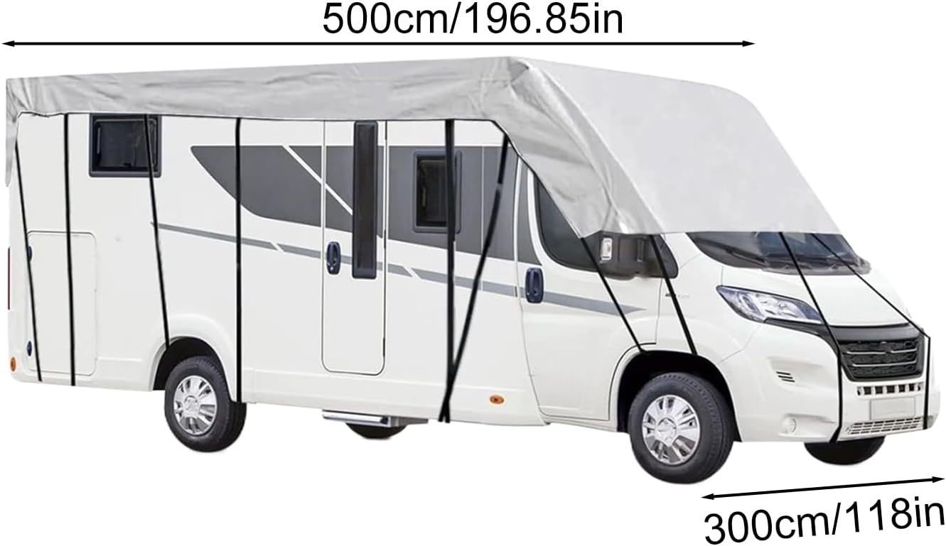 RV Snow Covers,UV Protection Snow-Proof Tarp - Windproof Sunproof RV Canopy Cover | for Travel Outdoor Beach Adventures Winter Road Trip Car Truck Motorhome Trailers