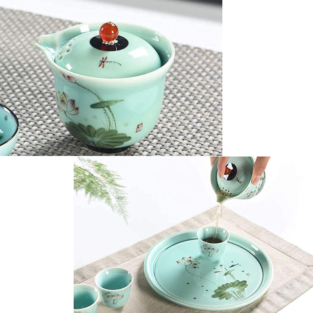Set da tè Set da tè Set da tè Dipinto a Mano Set in Ceramica da Ufficio per 4 Persone Teiera Tazza Scatola(