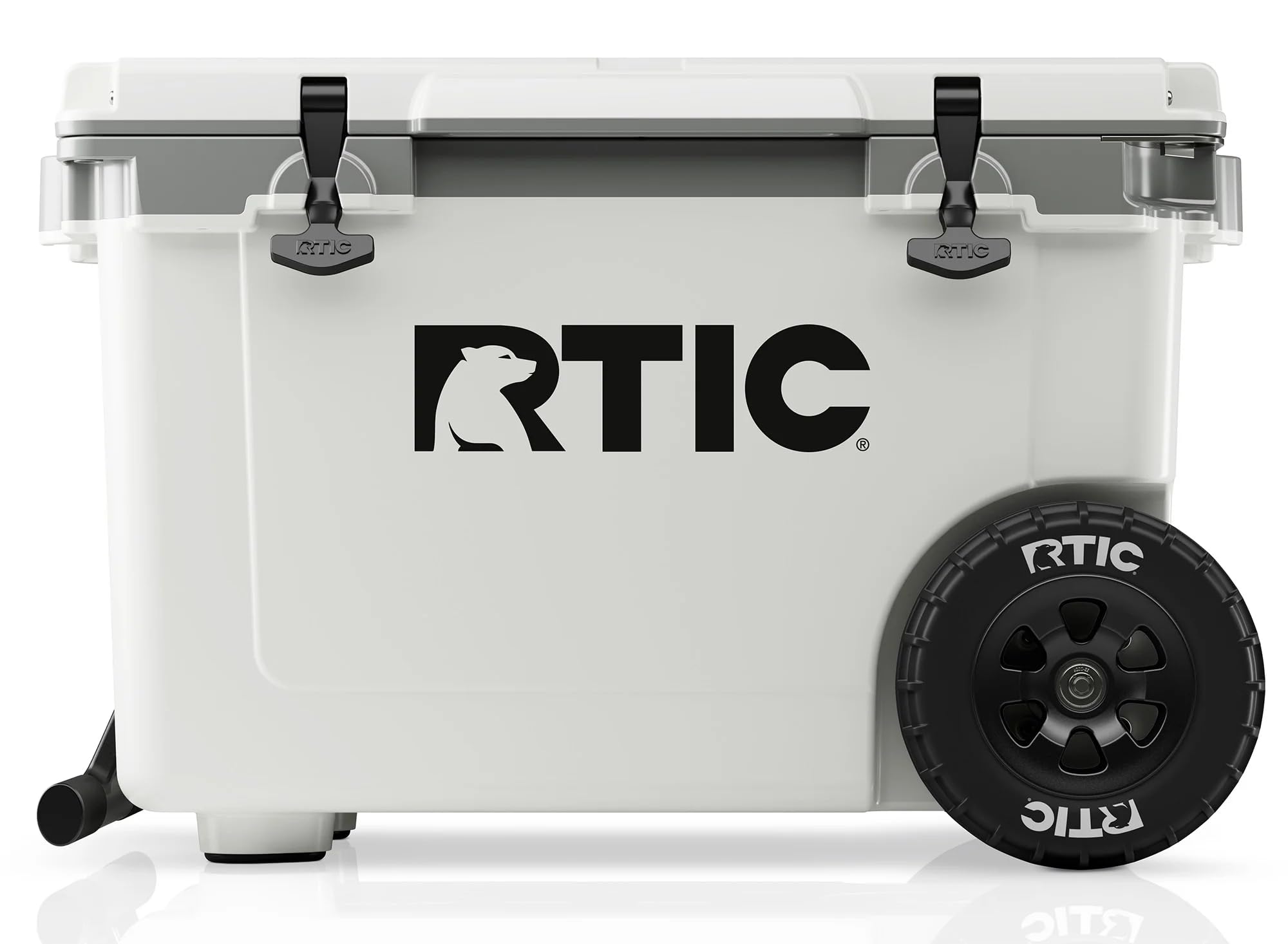 RTIC 52 Quart Ultra-Light Wheeled Hard Cooler Insulated Portable Ice Chest Box for Beach, Drink, Beverage, Camping, Picnic, Fishing, Boat, Barbecue, 30% Lighter Than Rotomolded Coolers, SIMILAR TO LOT PHOTO