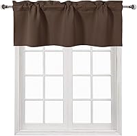 Vista 73 de DWCN Cenefa opaca para cocina, con bolsillo para barra, cortinas para ventana, sala de estar/sótano, 52 x 18 pulgadas de largo, 1 panel, azul oscuro