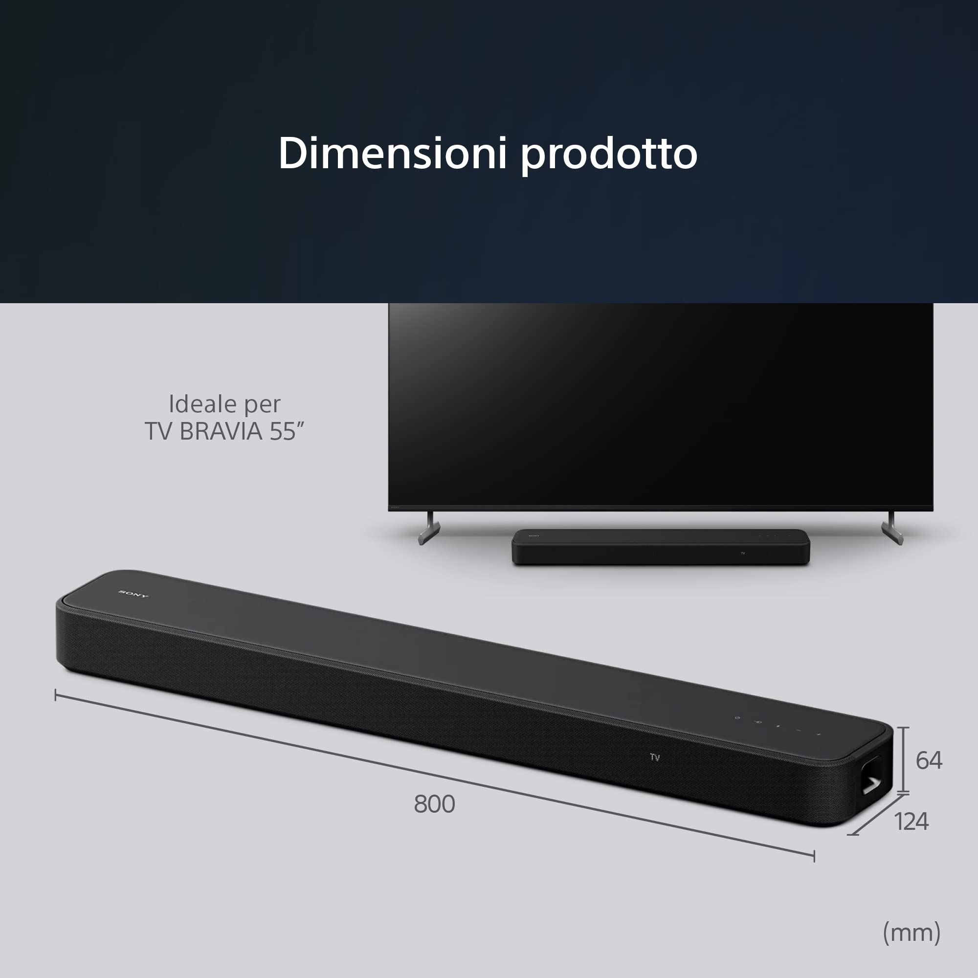Sony HT-S2000 Soundbar Dolby Atmos 3.1 Canali Bluetooth