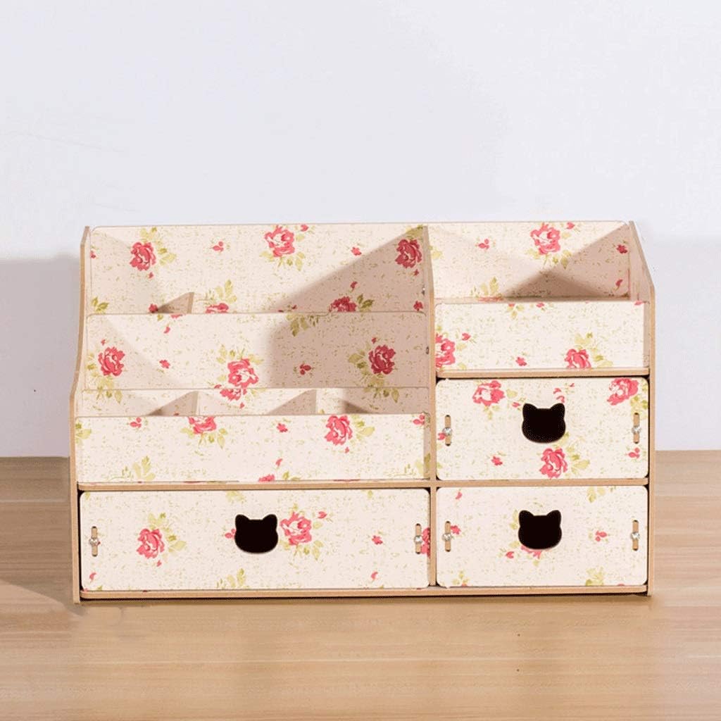 Organizzatore di trucco multi-strato, tipo cassetto contenitore cosmetico per comò, supporto salvaspazio per trucchi e mensola per cosmetici
