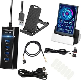 UKCOCO Computer Secondary Screen Lian Li 011 USB Mini Screen PC Temperature Display CPU Case Mini Display